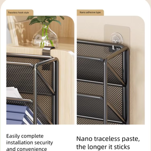 อุปกรณ์จัดระเบียบเอกสารติดผนังตาข่ายโลหะตั้ง<span class=keywords><strong>โต๊ะ</strong></span>สำหรับบ้านสำนักงาน-สำหรับโรงเรียนห้องนั่งเล่นจัดเอกสารโฟลเดอร์ - Product Image 2