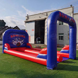 Nouvelle vente jeu de carnaval pistes de bowling gonflables Double piste de bowling gonflable avec quilles à vendre - Product Image 2