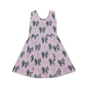 Robe de yoga sans manches à col rond pour enfants, longueur genou, motif vache, léopard et nœuds roses, collection boutique, vente en gros GSD1853 - Product Image 1