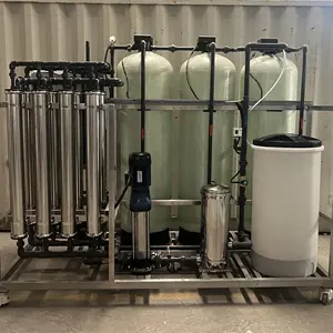 供应商自动2000lph反渗透膜迷你容器矿物水再填充过滤器净化站工厂解决方案