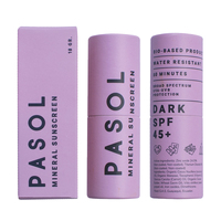 15ml Twist up Carton Déodorant Bâton Conteneur Twist up Baume À Lèvres Tubes En Papier