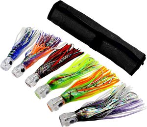 Señuelos <span class=keywords><strong>de</strong></span> pesca <span class=keywords><strong>de</strong></span> arrastre listo para agua salada, juego grande para atún Marlin Mahi Wahoo, mar profundo, 22cm, 100g - Product Image 2