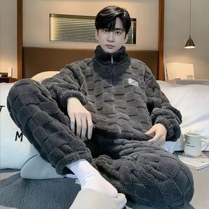 <span class=keywords><strong>Pigiama</strong></span> da <span class=keywords><strong>Uomo</strong></span> Ispessito Moda Inverno Direttamente dalla Fabbrica in Caldo e Comodo <span class=keywords><strong>Pile</strong></span> Corallo Indumento Casual da Casa - Product Image 6