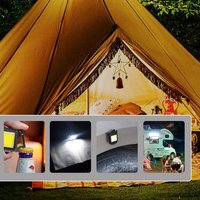 Senter Mini Clover Isi Ulang ABS Gantungan Kunci Tahan Air IP54 4 Mode Lampu LED SOS/Kedip Darurat Basis Magnetik