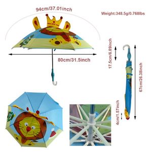Parapluie à motif animal 3D, léger et facile à transporter pour les enfants, sécurité garantie - Product Image 5