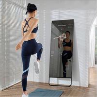 Miroir d'exercice magique de 32 pouces et 43 pouces, salle de sport, écran tactile interactif, écran LCD Android, miroir de fitness intelligent avec webcam
