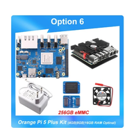 Orange Pi 5 Plus RK3588 16GB RAM Kit complet pour OPI5 Plus avec boîtier en aluminium Module d'alimentation EMMC 265GB