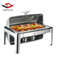 Vente flash : Réchaud de buffet de luxe 9L pour hôtel, réchaud à nourriture doré, réchaud à fondue, autres réchauds à buffet de 8L