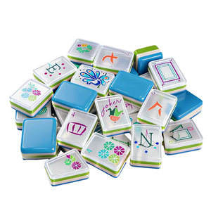 Tuiles de Mahjong en Acrylique de Luxe Moderne Américain, Design de Style Chinois, Jeu de Mahjong à Motif Personnalisé, Jeu de Casino pour Adultes - Product Image 1