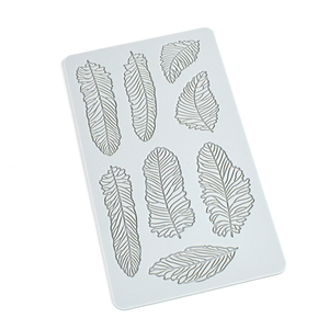 Molde de Silicona con Diseño de Pluma y Encaje para Repostería, Chocolate, Fondant, Decoración de Pasteles y Azúcar LFM-516 - Product Image 5