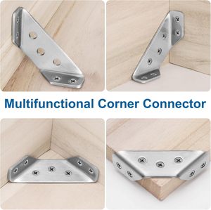 Cao Cấp Phổ Quát Góc Niềng Răng Đồ Nội Thất Tam Giác Hỗ Trợ Với Vít 3D Mô Hình Dịch Vụ Cao Cấp Góc Góc Chân Đế - Product Image 4