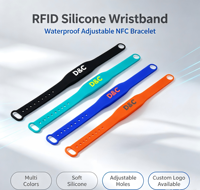 Bracelet en silicone NFC HF 13,56 MHz étanche avec code QR pour contrôle d'accès aux événements, festivals et conférences - Vente en gros