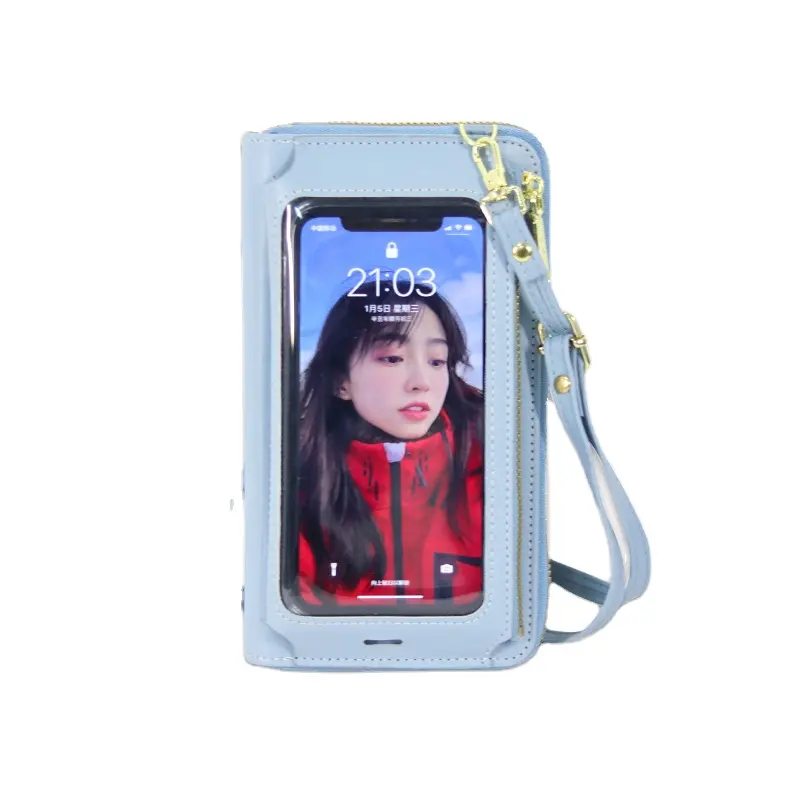 ladies wallet Transparent touch screen bags mobile phone purses and handbags women mini Cross body bag