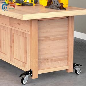 2,5/3 Zoll Werkbank Tischsäge Mobile Lenkrolle Traglast 660/880lbs (ca. 300/400kg) Fußbetriebene Abnehmbare Einziehbare Räder - Product Image 6