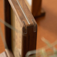 Cadre de table magnétique double face avec joints à mortaise et tenon, cadre photo transparent en bois massif pour affichage domestique, vente en gros