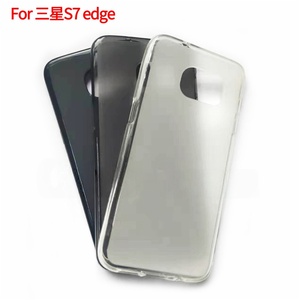Nhà Sản Xuất Trống Matte Mềm Frosted Cover Quay Lại TPU Đen Điện Thoại Di Động Trường Hợp Đối Với <span class=keywords><strong>Samsung</strong></span> <span class=keywords><strong>S7</strong></span> Cạnh - Product Image 2