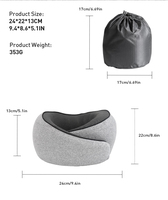 Oreiller de voyage en mousse à mémoire de forme en forme de U personnalisé pour le soutien du cou, utilisation en avion, en voiture et en chaise de bureau avec masque pour les yeux