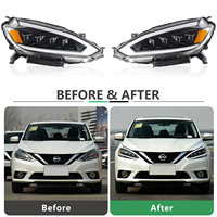 Nouveaux phares LED pour Nissan Sylphy 2016-2018, lentille de projection LED, clignotant dynamique, accessoires de voiture, mise à niveau Plug and Play