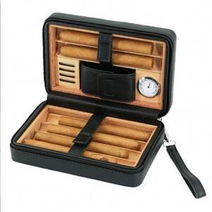 Humidor Doble para Cigarros con Logotipo Grabado Personalizado, Encendedor, Cortador, Almacenamiento Portátil de Viaje, Bolsas de Almacenamiento Grandes de Tela Oxford de Lujo - Product Image 5