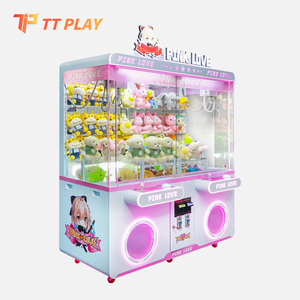 Machine à griffes à monnayeur en métal rose <span class=keywords><strong>et</strong></span> plastique, WiFi / Paiement multiple, <span class=keywords><strong>2</strong></span> joueurs, hauteur 710 mm, version anglaise, certifiée CE - Product Image 2