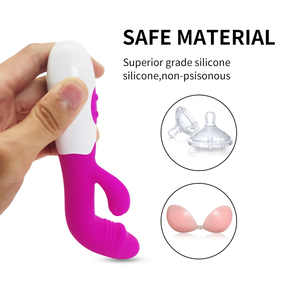 Vibradores de mano empujando conejo consolador 10 <span class=keywords><strong>vibrador</strong></span> clítoris punto G estimulador masturbación conejo Vibradores para mujeres - Product Image 3
