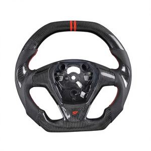 Volante Deportivo Personalizado de Fibra de Carbono para Ford <span class=keywords><strong>Focus</strong></span> Fusion MK3 con Acabado en Cuero, Compatible con Modelos EcoBoost GT/<span class=keywords><strong>Shelby</strong></span> GT350 - Product Image 4
