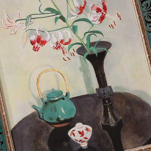 Peintures à l'huile <span class=keywords><strong>de</strong></span> fleurs et <span class=keywords><strong>de</strong></span> personnages vintage <span class=keywords><strong>Renoir</strong></span>, art mural, cadre en bois, toile, décoration intérieure, mariage, luxe - Product Image 3