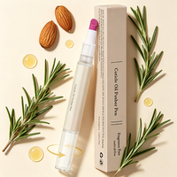 Poussoir à cuticules et stylo à huile à marque privée, dissolvant doux pour cuticules sèches et abîmées, stylo de soin des ongles à l'huile de jojoba et à la vitamine E