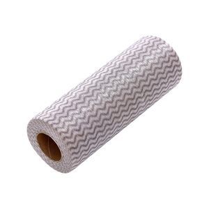 Chiffon de nettoyage jetable pour cuisine, en tissu non tissé, épaissi, absorbant, pour usage domestique, rectangulaire, motif rayé blanc - Product Image 5