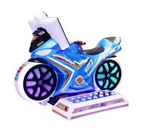 Jeu d'arcade de course de motos pour enfants, simulateur de conduite de moto à monnayeur, manège pour enfants, couleur jaune