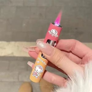 <span class=keywords><strong>Briquet</strong></span> d'allumage à presse cylindrique, allume-cigare <span class=keywords><strong>rose</strong></span> Jet Flame Gradient coupe-vent pour femme - Product Image 4