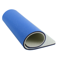 Revêtement de sol pour terrain de badminton en PVC Taraflex de 108 m², épaisseur 6 mm, entièrement homologué BWF, motif sable, antidérapant, design graphique
