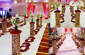 Décor de marche de mariage en Fiber de carbone sculpté, panneau Paisley indien, décoration pour allée de mariage, Paisley - Product Image 4