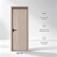 Porte en WPC, imperméable, anti-termites, sans formaldéhyde, résistante à l'humidité, écologique, pré-montée, design moderne, salle de bain, cuisine, chambre