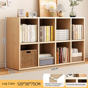 Moderno legno massello di pino 8-Tier libreria regolabile per soggiorno piccolo appartamento armadio di stoccaggio - Product Image 6