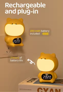 Hiện Đại Có Thể Sạc Lại Thông Minh Đồng Hồ Báo Thức Với Ánh Sáng Trắng Ấm Mặt Trời Mọc Hiệu Ứng Điều Khiển Từ Xa Kỹ Thuật Số & <span class=keywords><strong>Analog</strong></span> Thiết Kế Cho Nghỉ Hưu - Product Image 5