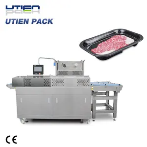 Online Auto Food Tray Sealer Versiegelung maschine für Fleisch, Meeres früchte,