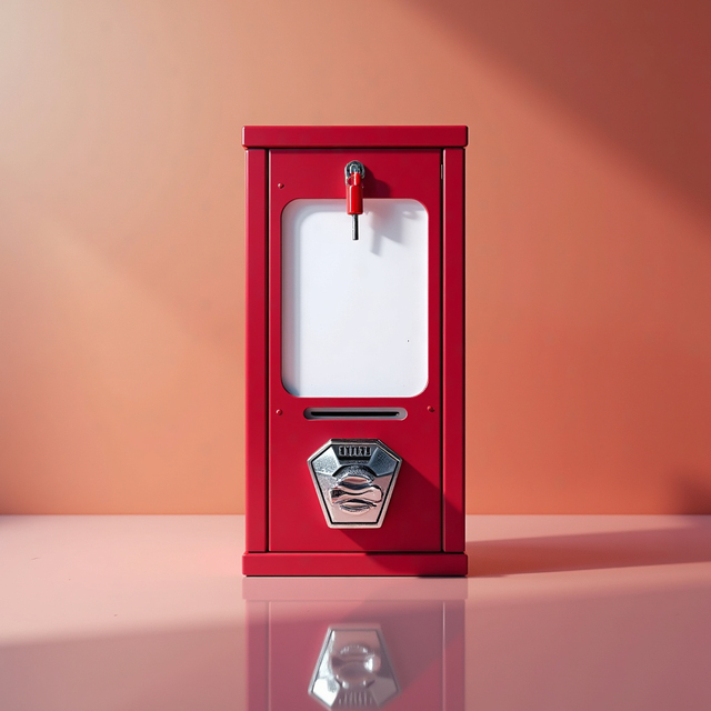 Mini Card/Tattoo Vending Machine with Postcards and Anime Characters