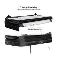 Cubierta para Spa o Jacuzzi TSPK Personalizada, Moderna, Anti-UV, Térmica, Resistente al Agua, Certificada por ASTM, con 1 Año de Garantía, para Exteriores, de Oxford