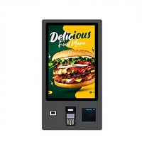 Terminal de paiement tactile 32 pouces noir Linux pour intérieur, avec imprimante et fonction SDK, pour services bancaires en libre-service