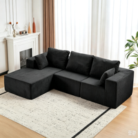 Ensemble de canapés modulaires en tissu moderne, dossier haut, 3 places, durable, pour bureau, hôtel, école, décoration intérieure