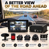 Système de caméra embarquée IA DMS ADAS BSD MDVR pour la surveillance du conducteur, caméras latérales et arrière et moniteur pour la sécurité des flottes de camions, bus et fourgonnettes