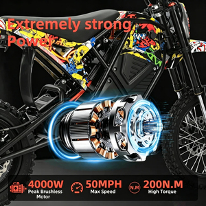 <span class=keywords><strong>Moto</strong></span> électrique 4000W, vitesse maximale 50 MPH, moteur brushless 60V à entraînement central, <span class=keywords><strong>moto</strong></span> tout-terrain électrique pour adultes, destinée aux concessionnaires américains - Product Image 2