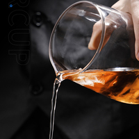 Verre à cocktail sur pied de 800 ml, transparent, à parois épaisses, avec bec verseur, pour bar, hôtel, restaurant, vente en gros