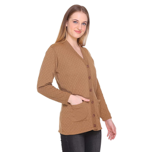 เสื้อสเวตเตอร์ถักแฟชั่นสำหรับผู้หญิงเดรสสเวตเตอร์เปิดหน้าคอวีสไตล์ใหม่ทำจากผ้า100% - Product Image 6