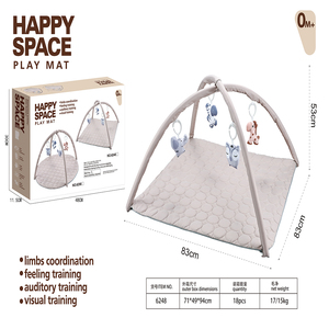 Alfombra <span class=keywords><strong>de</strong></span> Juego para Bebés <span class=keywords><strong>Dos</strong></span> en Uno, Actividad Educativa Interior con 4 Juguetes Colgantes Desmontables para Bebés y Niños - Product Image 3