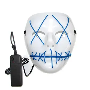 Mascarilla con luz Led para Halloween, máscara con cable para fiesta, nuevo producto