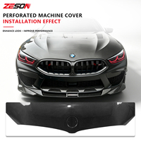 Capot moteur à double échappement en fibre de carbone véritable pour BMW Série 8 G14 G15 G16 M8 F91 F92 F93 840i M850i, finition brillante, 2019+