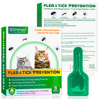 Oimmal Gouttes anti-puces et tiques personnalisées pour chats – Solution topique externe pour soins des animaux de compagnie