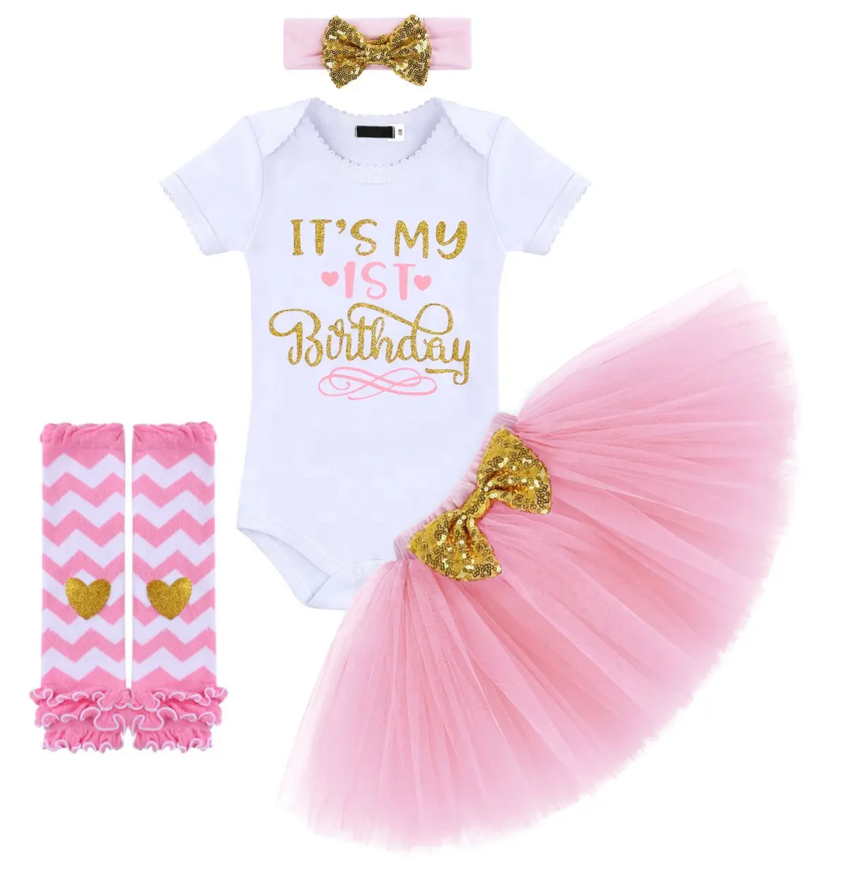 Hot fashion birthday romper dress baby girl little girls tutu dress baby clothes baby girl dresses party clothing with headband